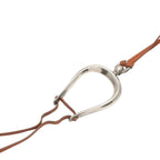 Hermes Leather Necklace Choker Horse Tackle Brown String Silver — view 4