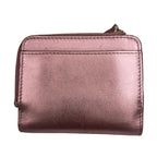 Fendi Bifold Wallet FF Diamond Metallic Pink Leather Silver — view 3