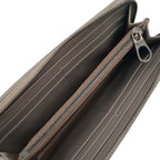 Bottega Veneta Wallet Intrecciato Gray Leather Zip Around — view 7