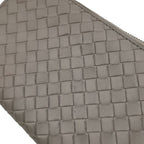 Bottega Veneta Wallet Intrecciato Gray Leather Zip Around — view 5