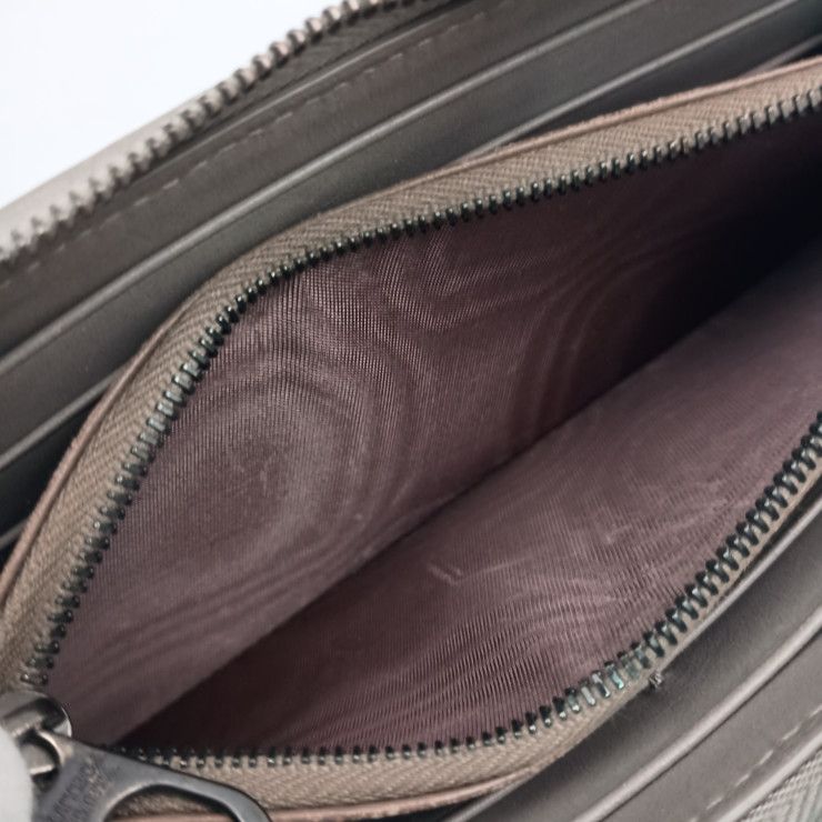 Bottega Veneta Wallet Intrecciato Gray Leather Zip Around — view 8