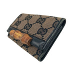 Gucci Key Case Brown Black GG Canvas Leather 6 Rows Key Holder — view 2