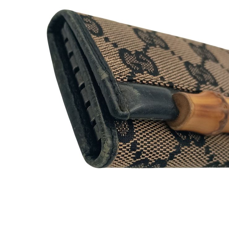 Gucci Key Case Brown Black GG Canvas Leather 6 Rows Key Holder — view 5