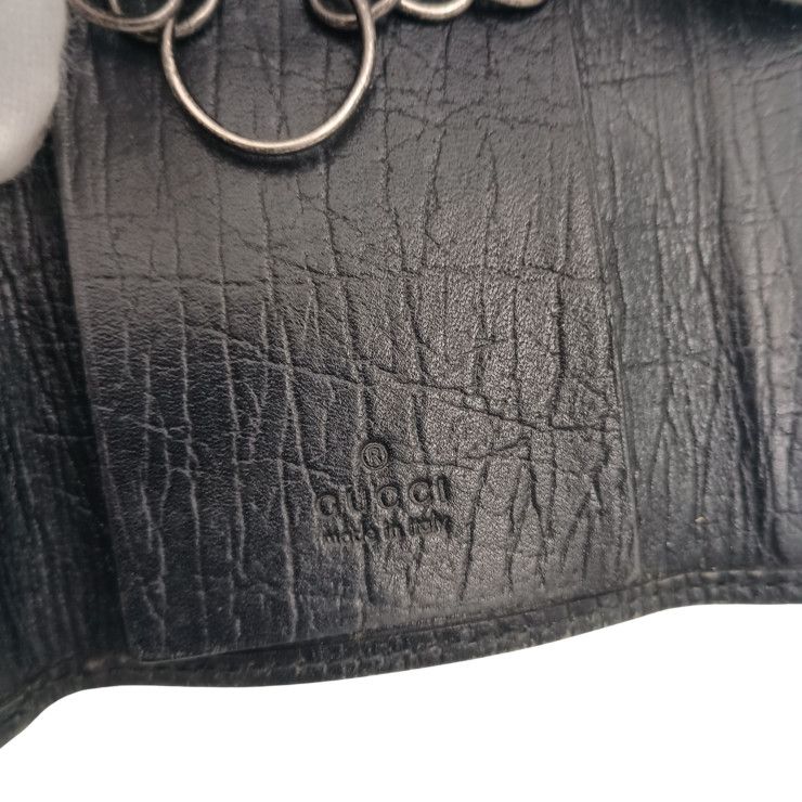Gucci Key Case Brown Black GG Canvas Leather 6 Rows Key Holder — view 8