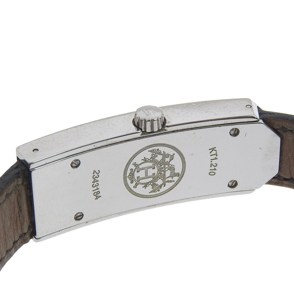 Hermes Kelly 2 Stainless Steel Quartz Analog Display White Dial Watch Handbag — view 5