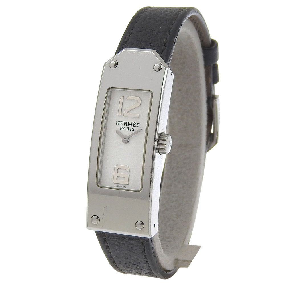 Hermes Kelly 2 Stainless Steel Quartz Analog Display White Dial Watch Handbag — view 2