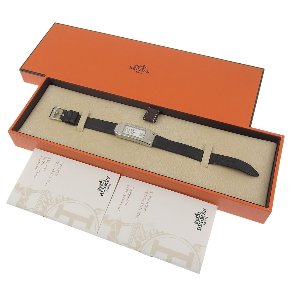 Hermes Kelly 2 Stainless Steel Quartz Analog Display White Dial Watch Handbag — view 7