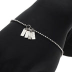 Gucci Logo Plate Bracelet 18k White Gold — view 7