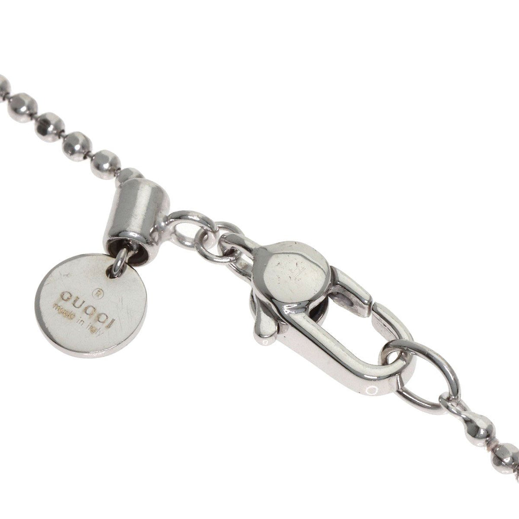 Gucci Logo Plate Bracelet 18k White Gold — view 4