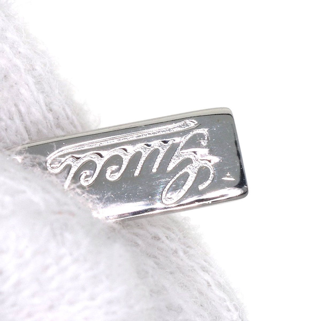 Gucci Logo Plate Bracelet 18k White Gold — view 9