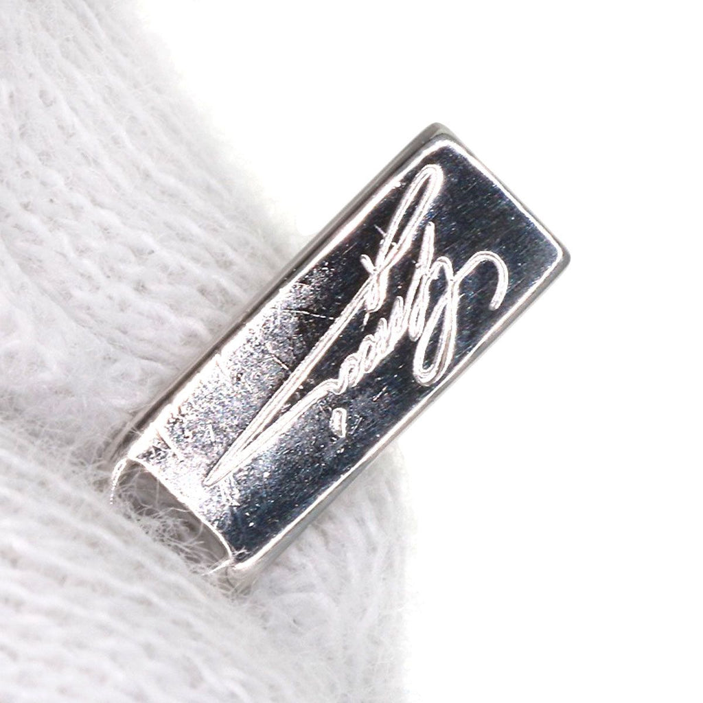 Gucci Logo Plate Bracelet 18k White Gold — view 8