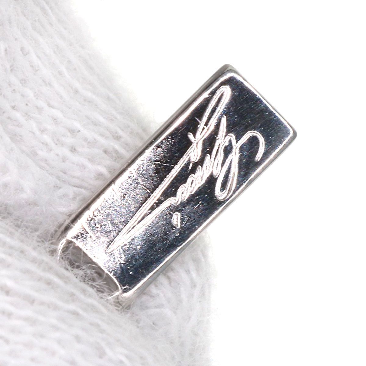 Gucci Logo Plate Bracelet 18k White Gold — view 8