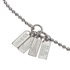 Gucci Logo Plate Bracelet 18k White Gold — view 2