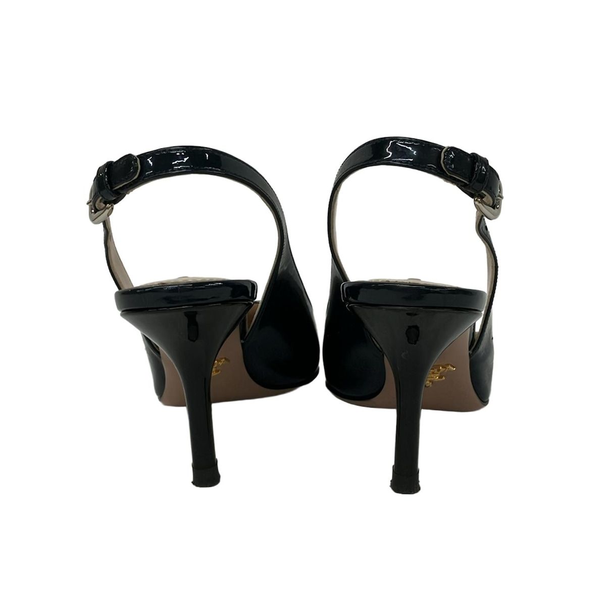 Prada Sandals 34 Dark Navy Black Leather — view 3
