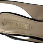 Prada Sandals 34 Dark Navy Black Leather — view 5