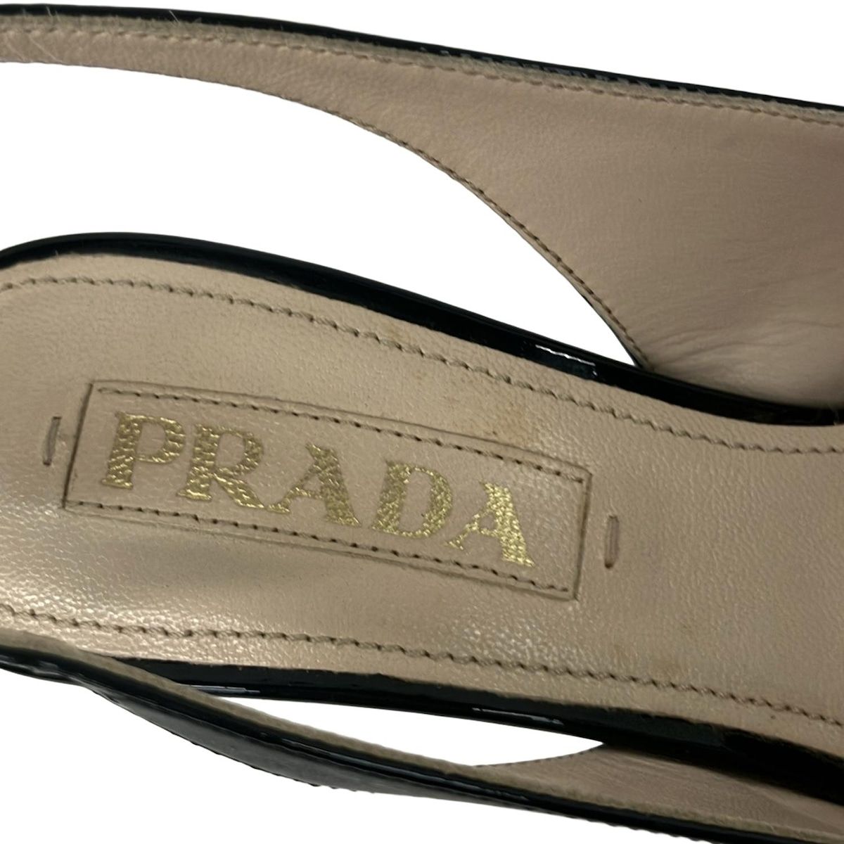 Prada Sandals 34 Dark Navy Black Leather — view 5