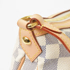 Louis Vuitton Siracusa PM Shoulder Bag Damier Azur Canvas White Beige — view 8