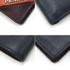 Prada Bifold Billfold Navy Wallet — view 4