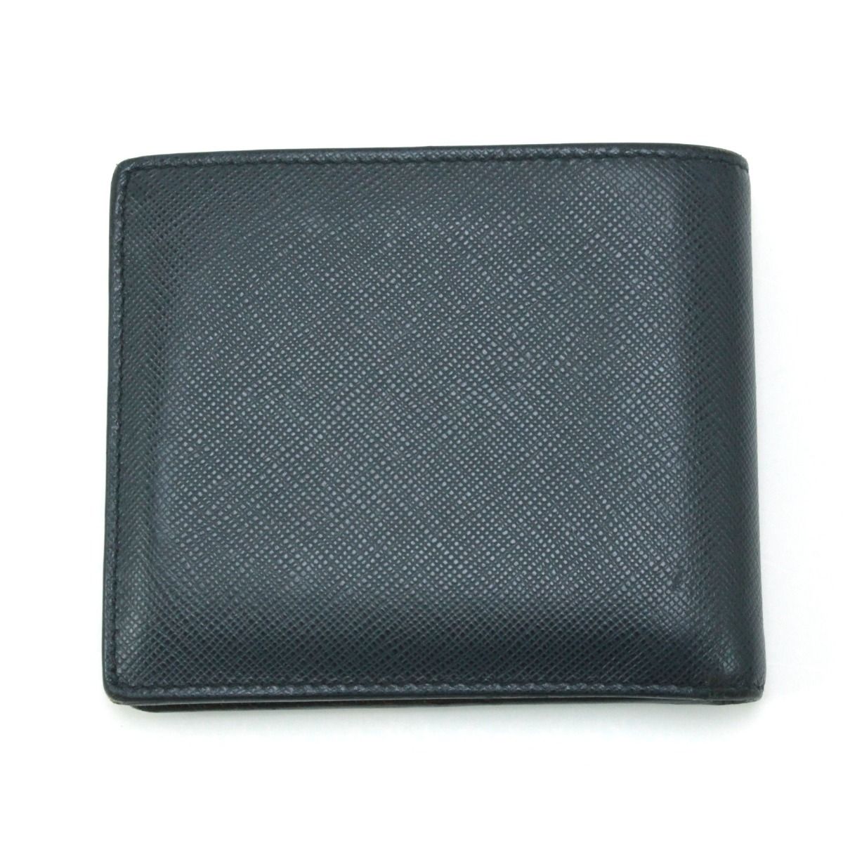 Prada Bifold Billfold Navy Wallet — view 3