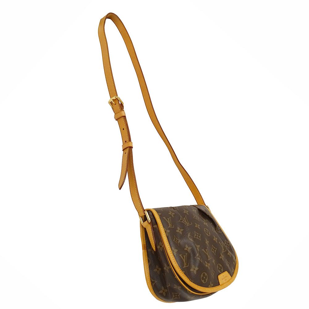 Louis Vuitton Shoulder Bag Monogram Canvas Menilmontan PM Brown Crossbody Flap — view 4