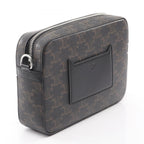 Celine Shoulder Bag Small Messenger Triomphe Black Canvas Leather — view 2