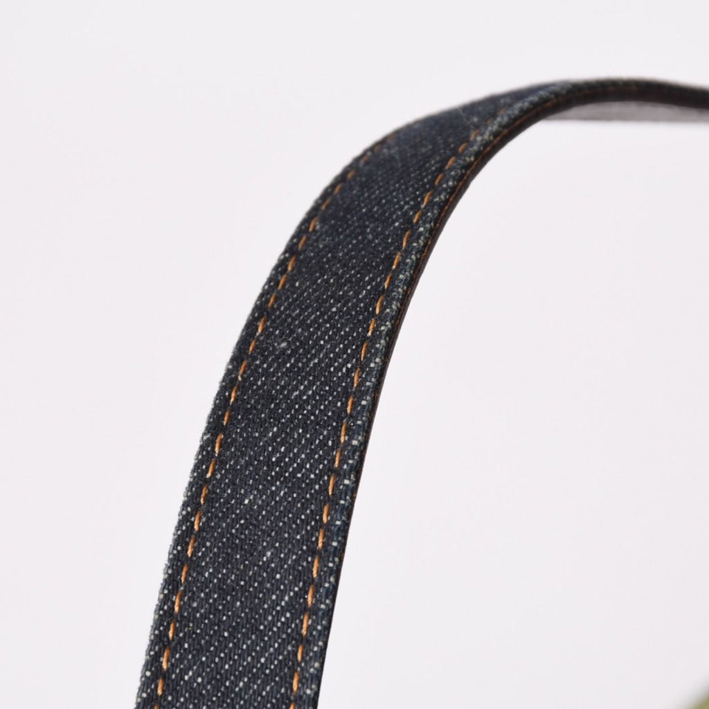 Fendi Flower Denim Mamma Baguette Embroidery Navy Silver — view 6