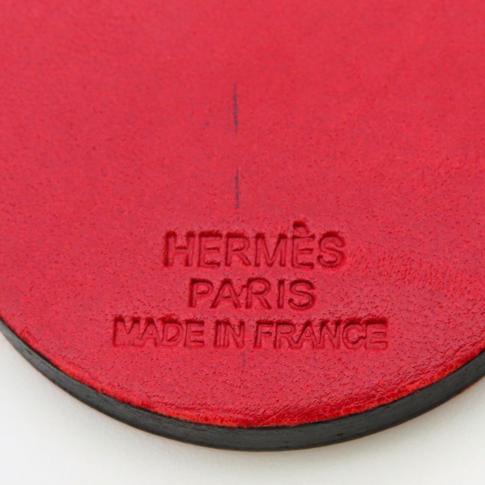 Hermes Bag Charm Ladybug Leather Red Black — view 3