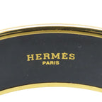Hermes Bangle Enamel GM Metal Black Gold Cloisonne Tiger Bracelet — view 5