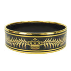 Hermes Bangle Enamel GM Metal Black Gold Cloisonne Tiger Bracelet — view 2
