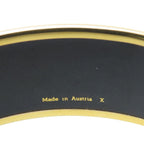 Hermes Bangle Enamel GM Metal Black Gold Cloisonne Tiger Bracelet — view 6