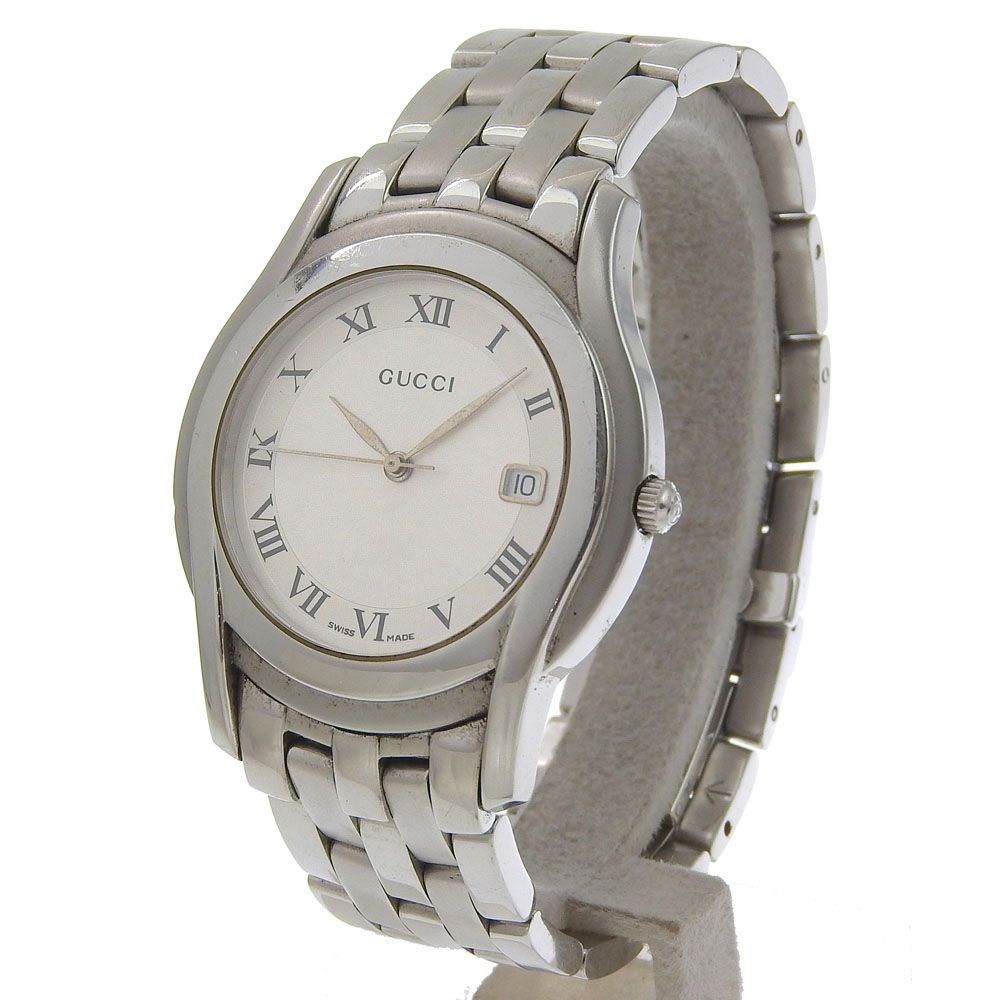 Gucci Stainless Steel Silver Quartz Analog Display Dial Watch — view 2