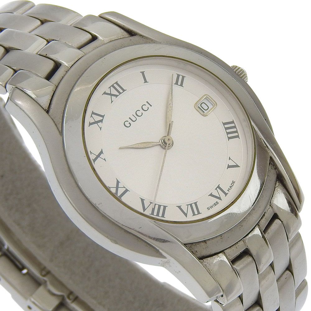 Gucci Stainless Steel Silver Quartz Analog Display Dial Watch — view 3