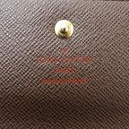 Louis Vuitton Wallet Damier Bifold Portefeuille Elise Brown — view 5