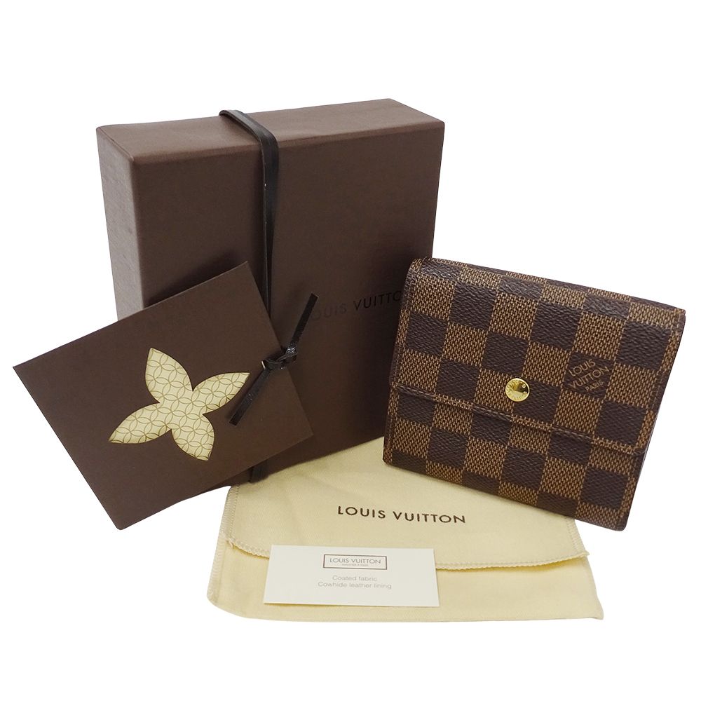 Louis Vuitton Wallet Damier Bifold Portefeuille Elise Brown — view 6