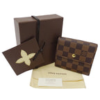 Louis Vuitton Wallet Damier Bifold Portefeuille Elise Brown — view 6