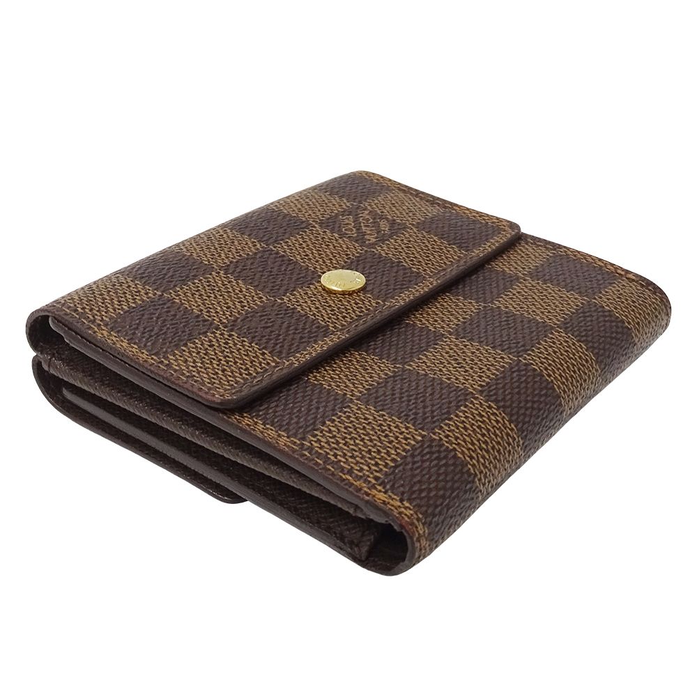 Louis Vuitton Wallet Damier Bifold Portefeuille Elise Brown — view 3