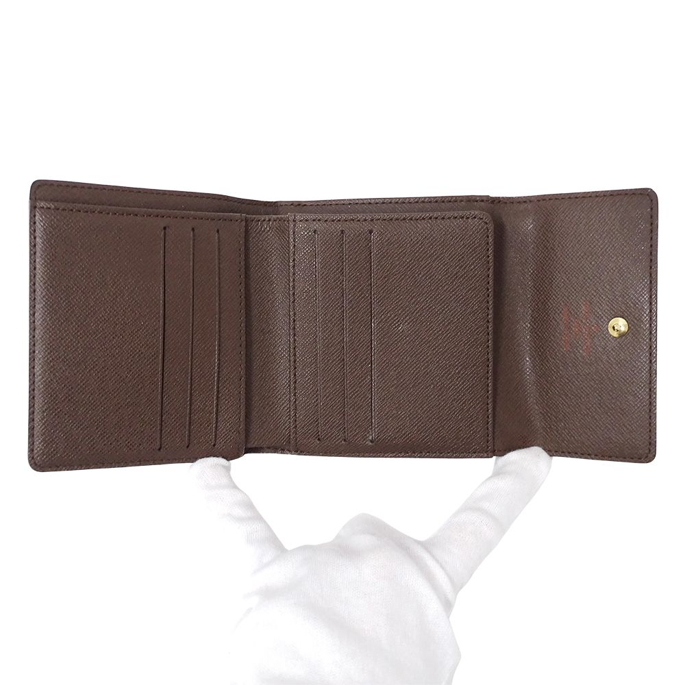 Louis Vuitton Wallet Damier Bifold Portefeuille Elise Brown — view 4