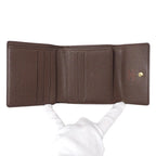 Louis Vuitton Wallet Damier Bifold Portefeuille Elise Brown — view 4