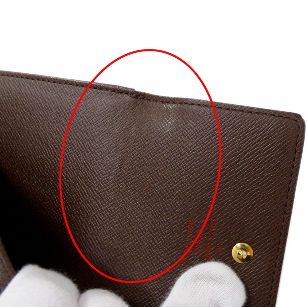 Louis Vuitton Wallet Damier Bifold Portefeuille Elise Brown — view 9