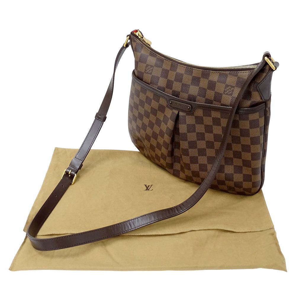 Louis Vuitton Damier Shoulder Bag Blue Bloomsbury PM Brown — view 7