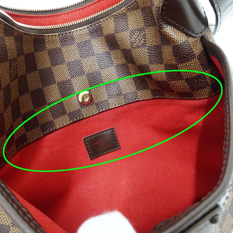 Louis Vuitton Damier Shoulder Bag Blue Bloomsbury PM Brown — view 8
