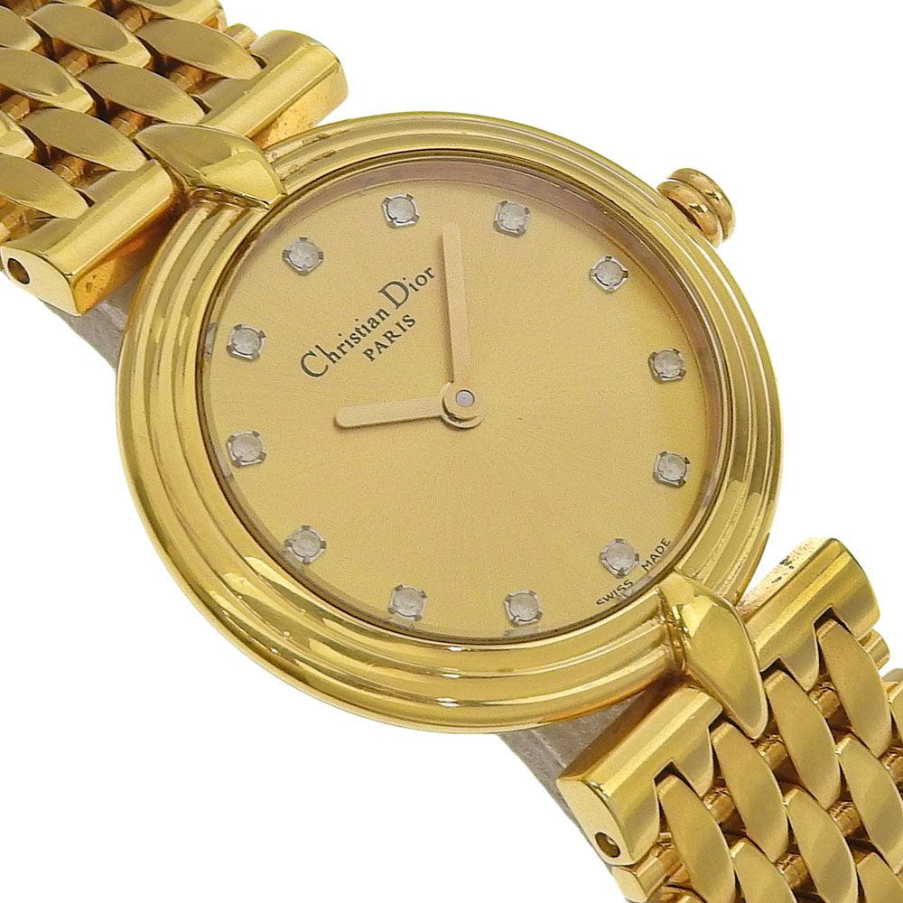 Dior Gold Plated Quartz Analog Display Dial Watch — view 3