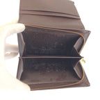 Louis Vuitton Damier Porte Monnaievier Tresor Brown Fold Wallet Compact — view 8