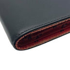 Saint Laurent Wallet Bifold Folding Paisley Compact Billfold Leather Black — view 4