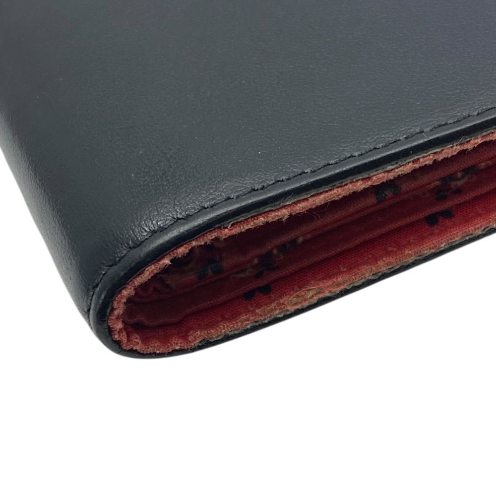 Saint Laurent Wallet Bifold Folding Paisley Compact Billfold Leather Black — view 4