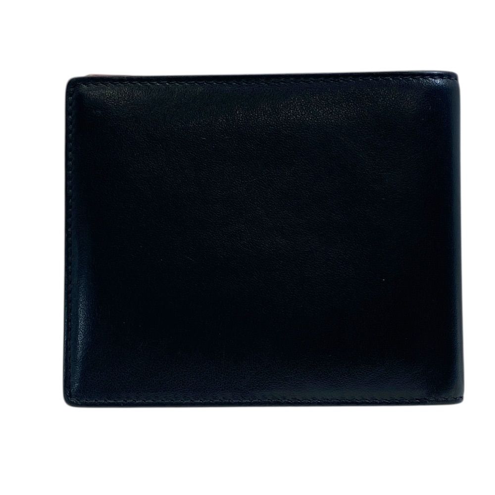 Saint Laurent Wallet Bifold Folding Paisley Compact Billfold Leather Black — view 2