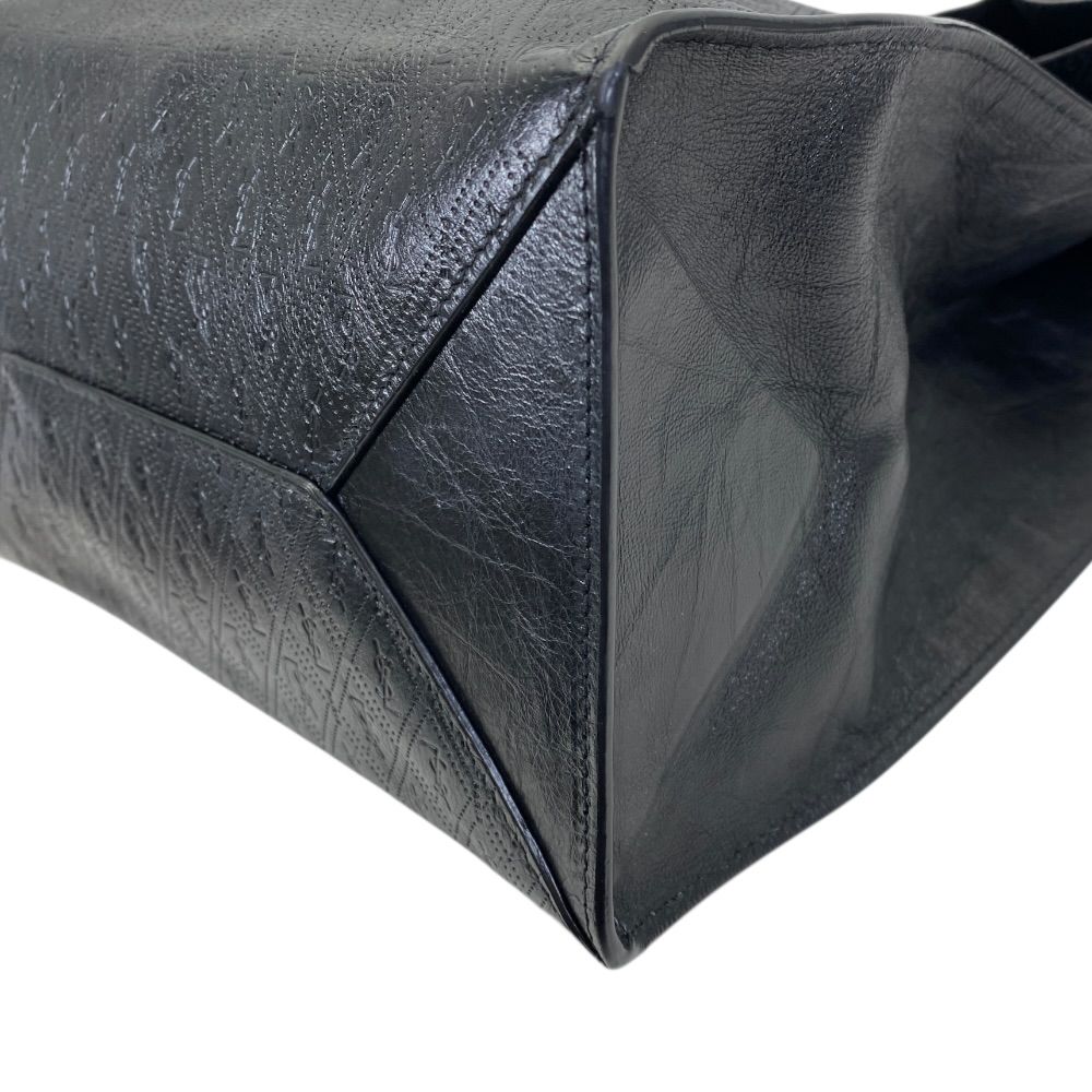 Saint Laurent Paris le Monogram Deli Paper Clutch Cassandra Logo Leather Black — view 5