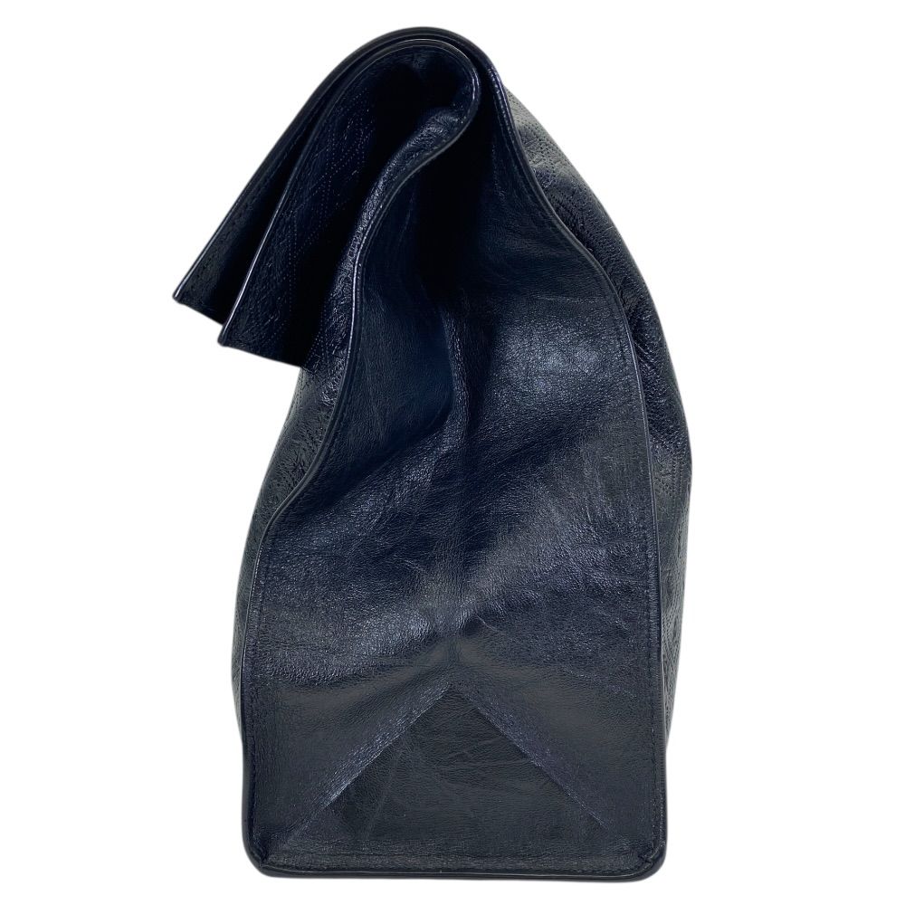 Saint Laurent Paris le Monogram Deli Paper Clutch Cassandra Logo Leather Black — view 3