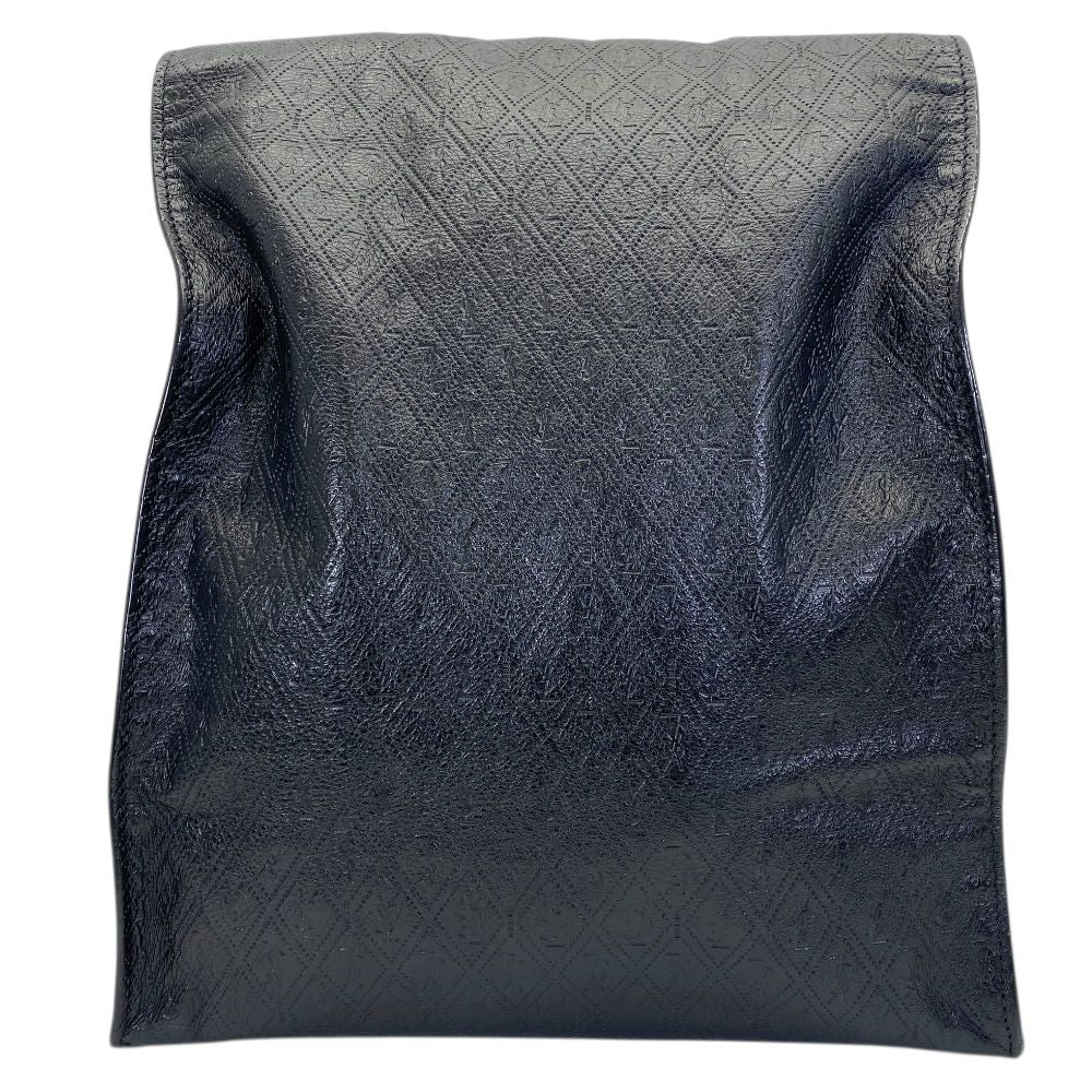 Saint Laurent Paris le Monogram Deli Paper Clutch Cassandra Logo Leather Black — view 2