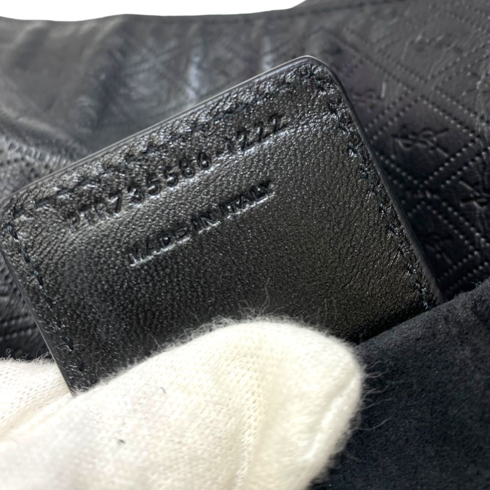 Saint Laurent Paris le Monogram Deli Paper Clutch Cassandra Logo Leather Black — view 7